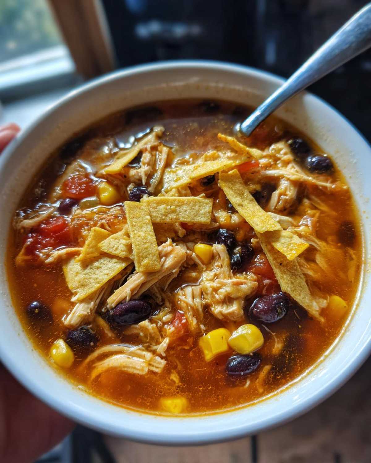 Slow Cooker Chicken Tortilla Soup - detail 1
