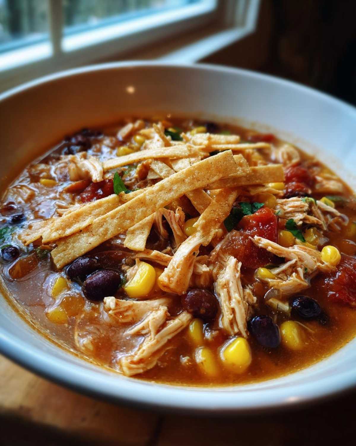 Slow Cooker Chicken Tortilla Soup - detail 3